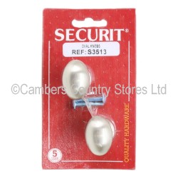 Securit Oval Knobs MN 35mm 2 Pack